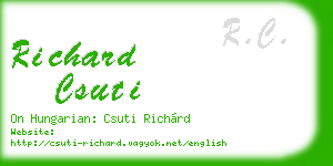 richard csuti business card